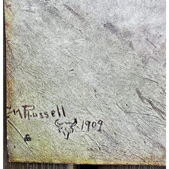 C.M. Russell "In Without Knocking" Vintage Poster Print 10"x14" - Picture 2 of 3